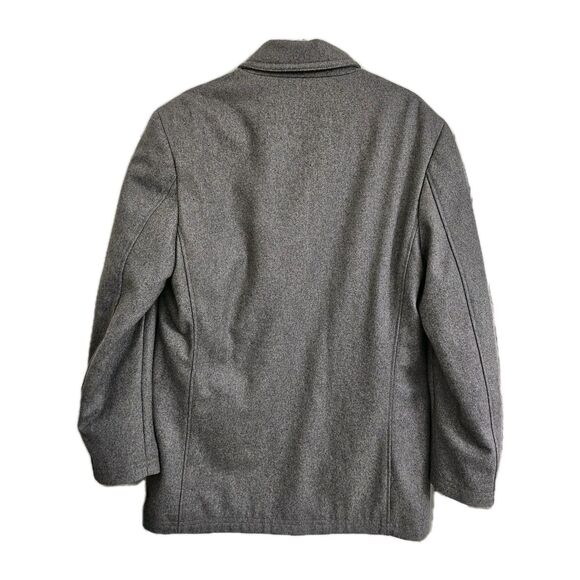 Lauren Ralph Lauren Peacoat Mens 42 Long Gray Double-Breasted Wool Jacket 42L - Picture 7 of 13